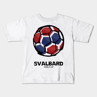 Svalbard Football Country Flag Kids T-Shirt